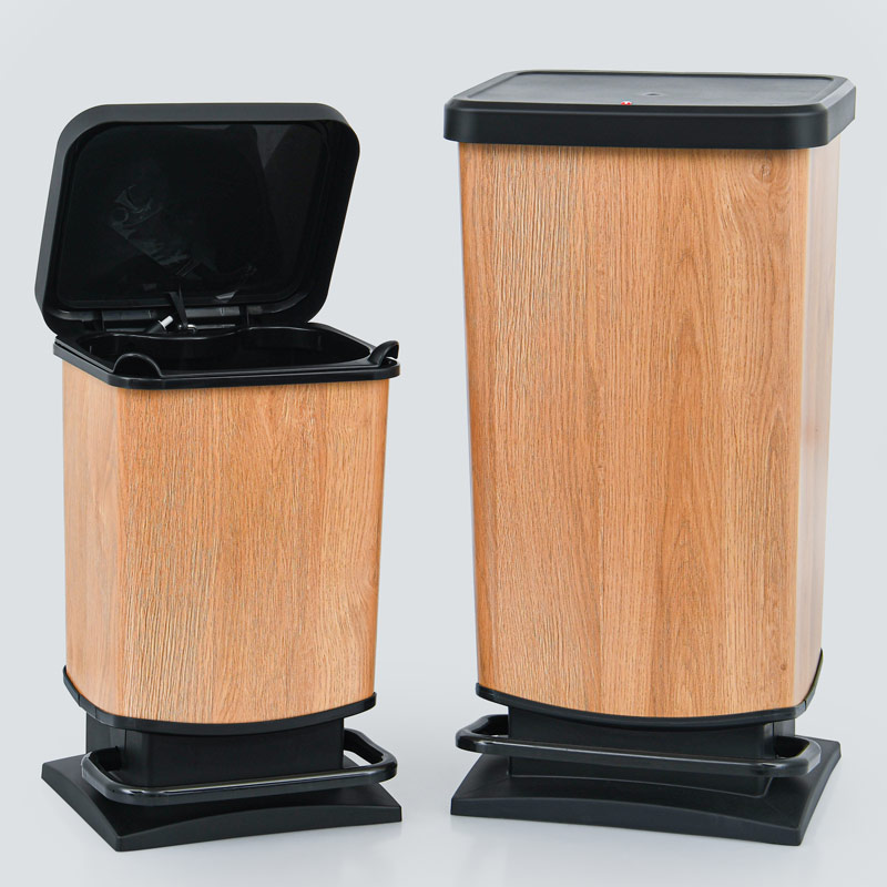 Poubelles Pour Salle De Bain Poubelle À Grains En Bois, Grande Taille